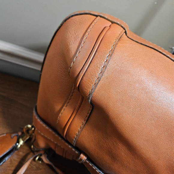 Auth Gucci Orange Leather Hobo Two Straps Bag - Picture 8 of 16